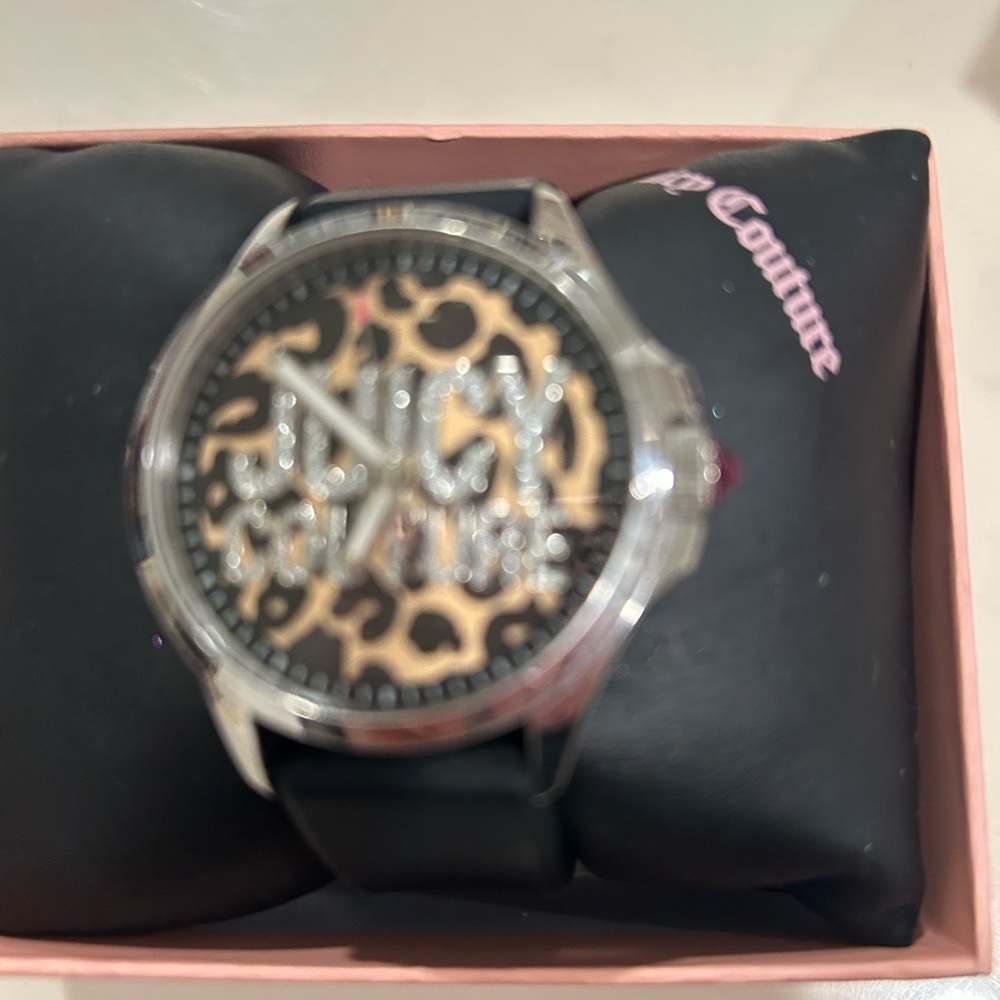 Juicy Couture Women's Watch - Leopard Pattern with Black and Gold